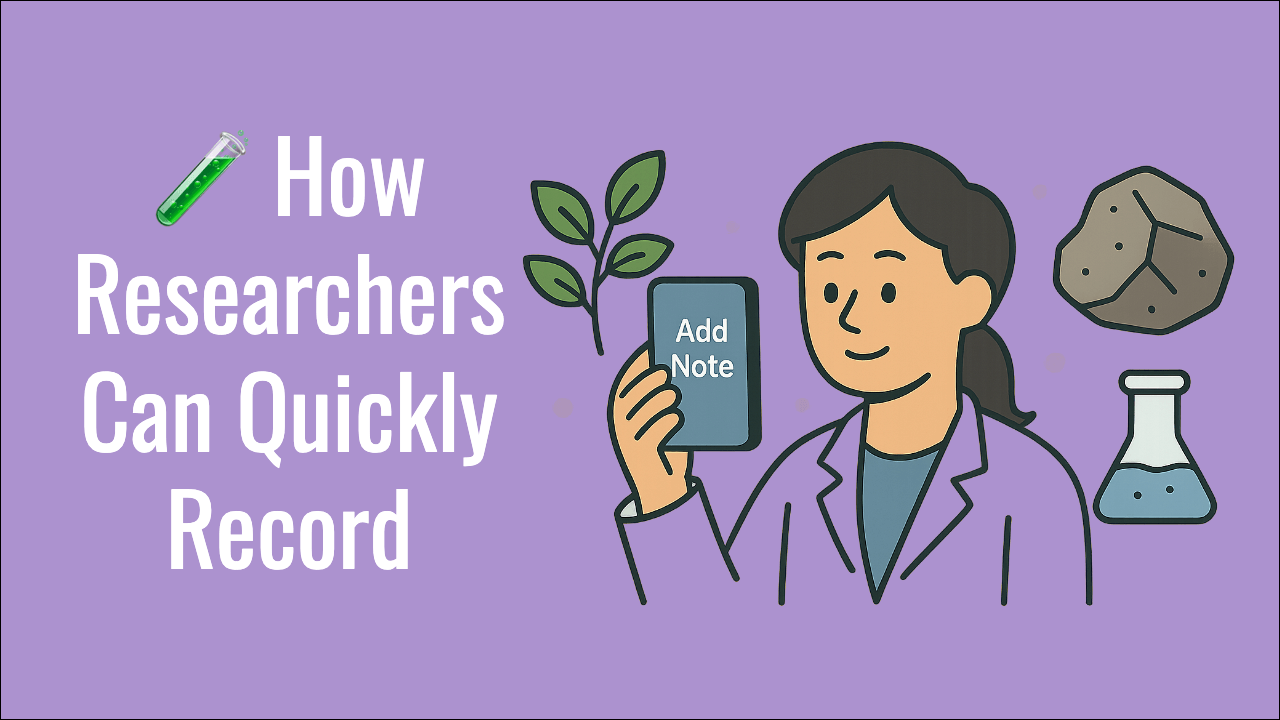 Researchers documenting observations with photo notes