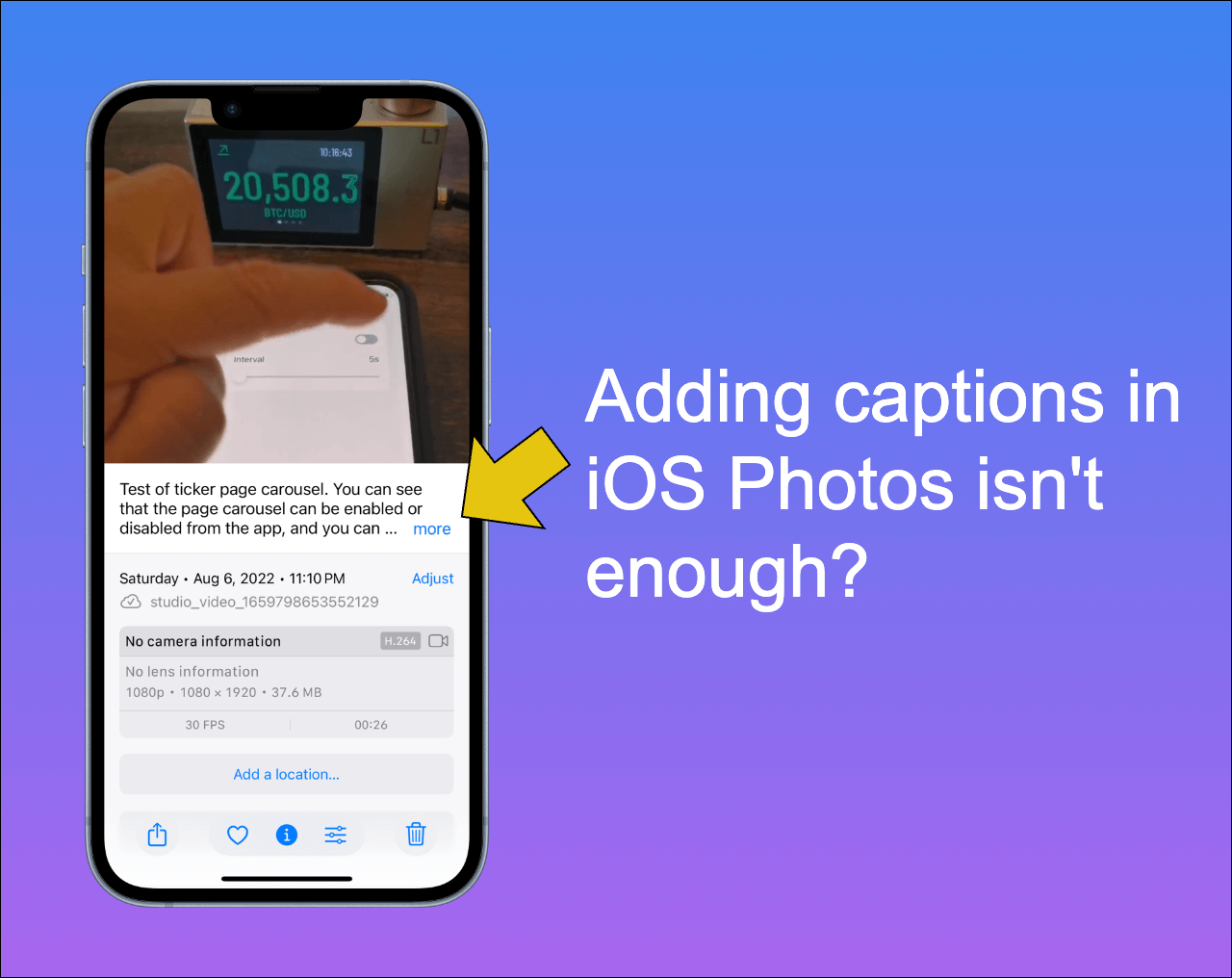 iOS Photo captions compared to Vionote annotation