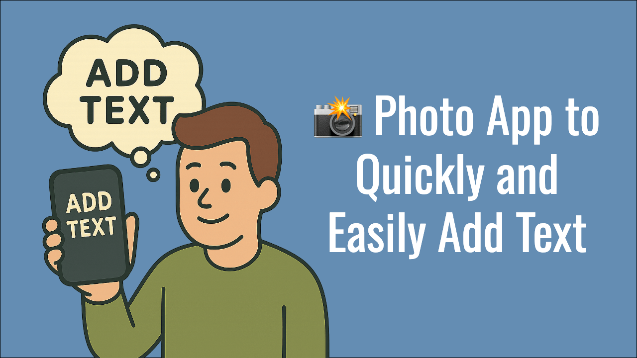 Photo and video app to quickly and easily add text - Vionote interface showing instant text annotation
