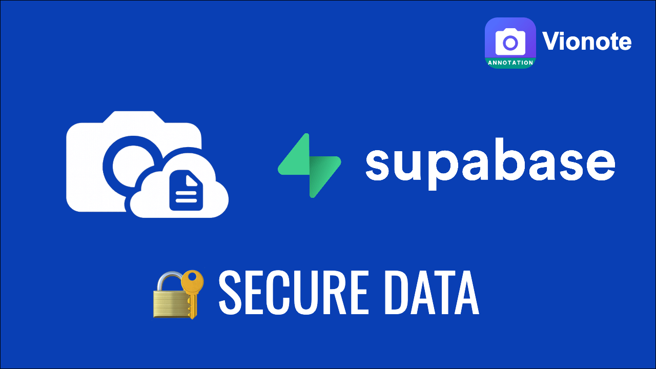 Vionote Cloud powered by Supabase - secure data architecture