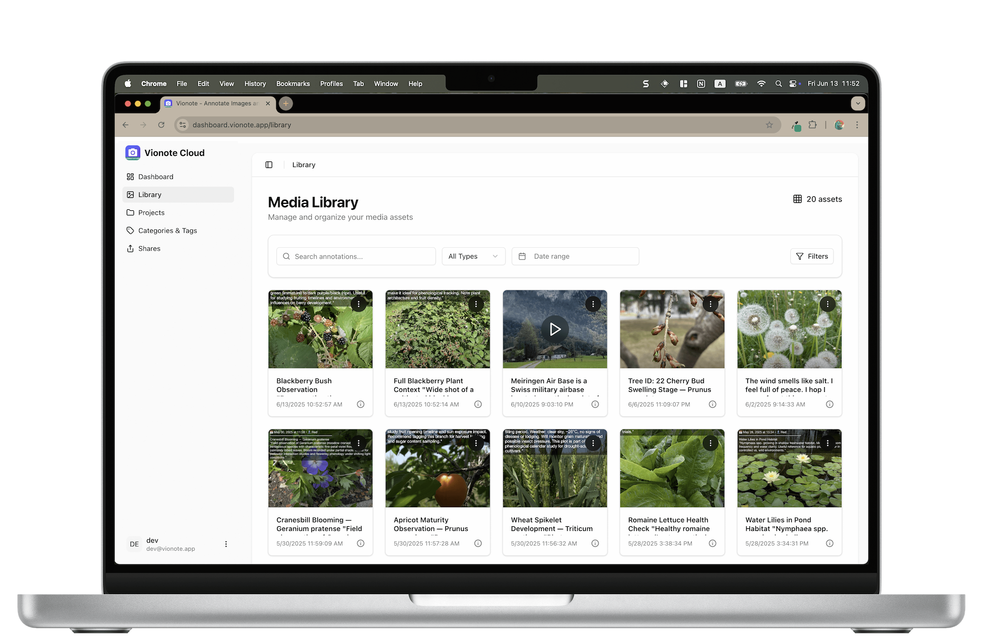 Vionote Cloud Library Screenshot